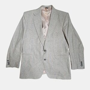Pagano West Mens Tailored Blazer Sport Coat Suit Jacket 46L Stripes Western